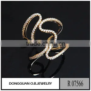 New Designs Finger Ring 18K Real Gold Plated Latest Gold Finger Ring Designs thumbnail-5