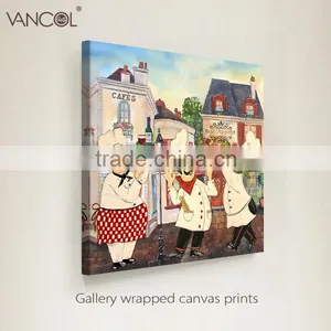 Modern Handmade Funny Fat Cook Oil Painting thumbnail-1