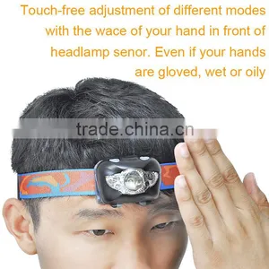 Customized Color 3 Led Motion Activated Led Waterproof Headlamp thumbnail-1