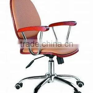 Office Reception Chair Band Wood Chair Steel Foot Revolving Chair AB-184 thumbnail-1