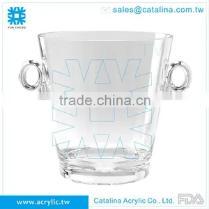 Functional Acrylic Product Clear Wine Barrel Ice Bucket Cooler thumbnail-2