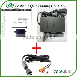 FOR SONY PS2 SLIM AC ADAPTER CHARGER POWER CORD SUPPLY FOR SONY PS2 + AUDIO VIDEO AV CABLE thumbnail-1