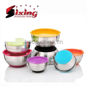 High Quality Stainless Steel Bowl/Mixing Bowl/Salad Bowl With Silicone Base thumbnail-1