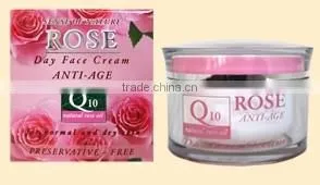 Face Cream Day With Q10 and Rose Oil - 50 Ml. Alcohol and Paraben Free. Made in EU. Private Label Available. thumbnail-1