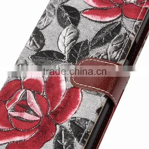 for Samsung Galaxy Note 5 Flower Design Case, 2015 New Arrival Leather Flip Cover Case With Card Slot for Samsung Galaxy Note 5 thumbnail-6