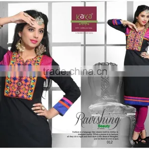 Amazing Multicolor Printed Partywear Kurti thumbnail-3