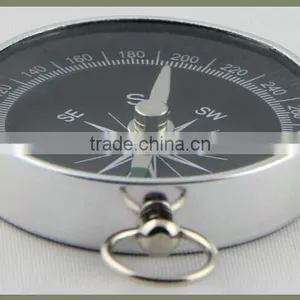 IMAGINE Silver Metal Pocket Outdoor Compass With Keychain thumbnail-4