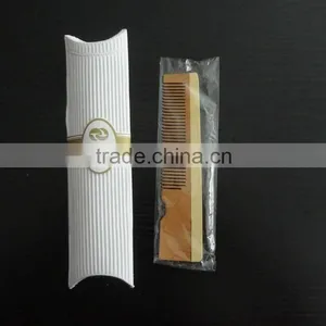 Hot Sale Customized Hotel Disposable Wooden Comb With Paper Box thumbnail-1
