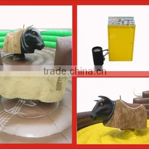 Large Interactive Game Mechanical Rodeo Bull With Inflatable Mattress For Amusement Park thumbnail-6