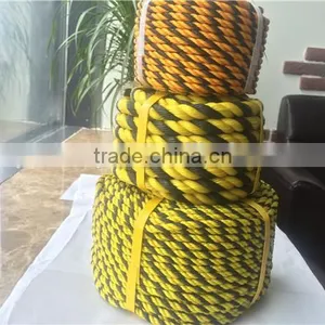 High Quality PP Monofilament 3 Strand Twisted Rope/Tiger Rope thumbnail-3