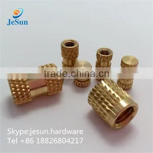Brass Knurled Nut Heat Ultrasonic Inserts Straight Hole Series thumbnail-1