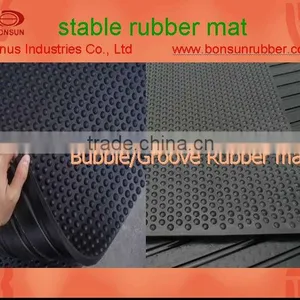 17mm x 4' x 6' Thickness BONSUN Bubble Top Design Stable Rubber Mat thumbnail-1