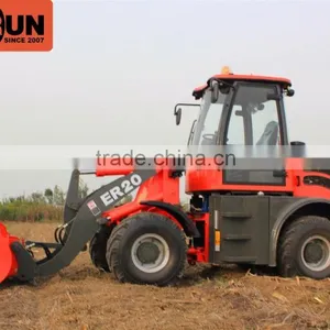 Everun Farm Tools ER20 Small Wheel Loader ,Excavaor With Pallet Forks thumbnail-1
