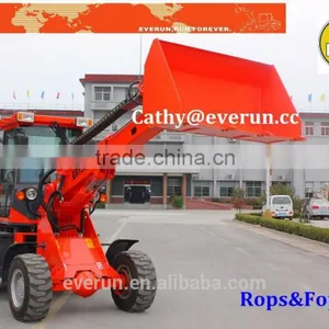 Everun Telescopic Wheel Loader ER1500 With Pallet Forks,Snow Bucket thumbnail-2