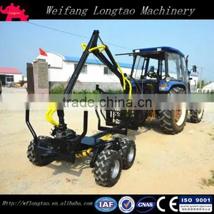 Tractor Mounted Self Power Log Trailer Crane With Remote Winch 4WD thumbnail-1