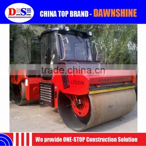 Low Price Double Drum Vibratory Compactor Machine LTC214 Road Roller LUTONG thumbnail-1