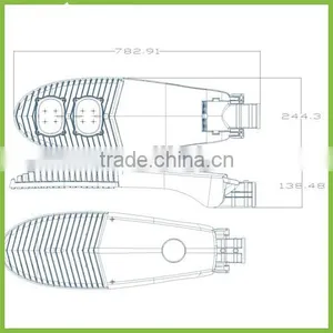 IP65 Die Casting Aluminum COB LED Type 100w 150w Led Street Light Parts Housing thumbnail-5
