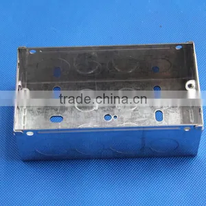 BS4662 Standard 3x6 Two Gang GI Box 47mm Deep Switch Wall Box thumbnail-1