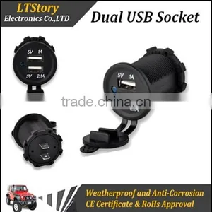 Dual USB Car Cigarette Lighter Socket Splitter Charger thumbnail-1