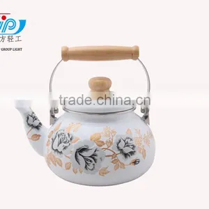 The Fashion Melon Shape 2.5L Enamel Kettle With Wooden/metal Knob thumbnail-5