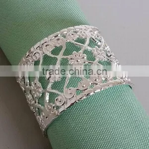 Silver Plated Monogrammed Napkin Ring thumbnail-1