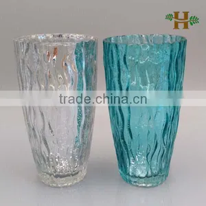 Chinese Manufacturing Silver Sprayed Art Glass Vase thumbnail-3