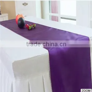 Colorful Satin Table Runner Factoty for Wedding Decoration thumbnail-2
