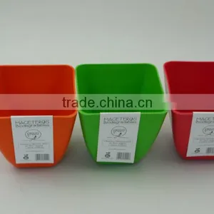 Colorful Square Bamboo Fiber Plant Pot thumbnail-5