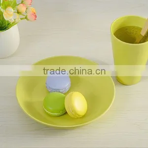 Anhui Green Bamboo Fiber Round Plate thumbnail-2