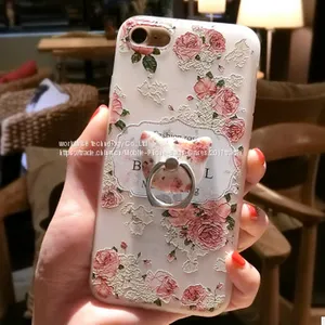 Beautiful Ultra-thin Soft Case Silicone Mobile Phone Cases for IPhone7/7Plus/6/6s/6plus/6splus With Ring Stand Holder thumbnail-4