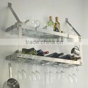 Estate Wall Mount Double Wine/Shelf Racks thumbnail-1