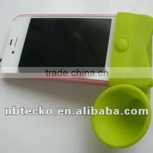 Eco-friendly Silicone Cute Design Cell Phone Holder With Loud-speaker thumbnail-1