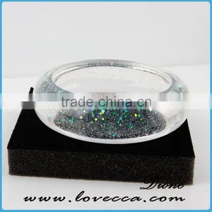 Wholesale High Quality Bangle Eco Friendly Real Dried Pressed Flower Resin Bracelet for Women thumbnail-6