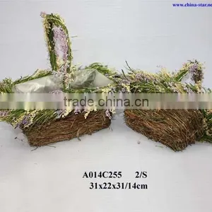 Rattan Flower Planter Basket thumbnail-1