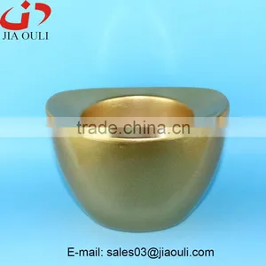 Silver and Gold Ingot Shape Planters Pots, Plant Pots thumbnail-1