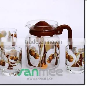 1.5L Heat Transfer Glass Beautiful Juice Gift Colorful Glass Water Set thumbnail-3