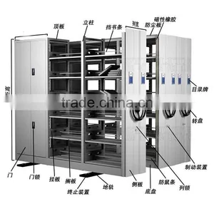 Professional Furniture High Density Mechanical Mobile Book Shelving Library Furniture Storage System thumbnail-1