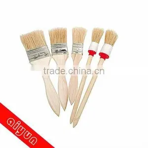5pcs Round Paint Brush Set Flat Paint Roller Kids ,bristles+wooden Handle 1", 1.5" R2,R4,R6 thumbnail-1