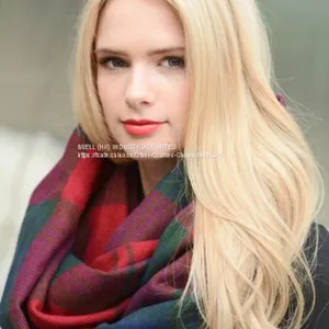 Winter Checked Acrylic Infinity Circle Loop Scarf China Supplier thumbnail-1