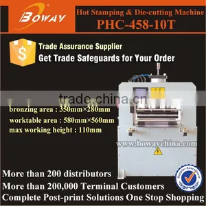 PHC-458-10T Pneumatic Creasing PVC Plastic Card Linen Die Cutting Machine thumbnail-1