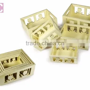 Eco Friendly 5 Pcs One Sets Wood Material Wooden Tray for Sundries thumbnail-1