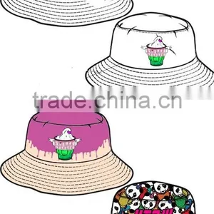 Digital Printing Double Side Fisherman Cap Reversable Bucket Hats thumbnail-5