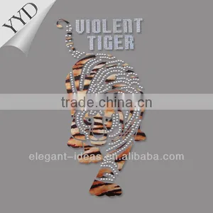 Custom Tiger Fashion Rhinestone Applique Patterns in Laser Cutting thumbnail-1