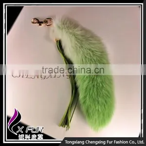 CX-R-50 Pendant For Bags Many Colors Genuine Fox Fur Keychain thumbnail-4