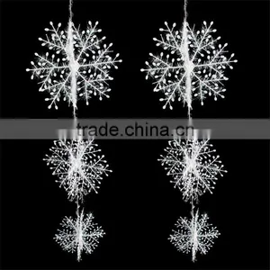 2017 Christmas Hanging Decoration Ornaments Snowflake Chrismas Plastic Snowflakes thumbnail-3