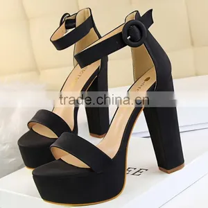 Zm50270b Europe Chunky Heels Slim Women Sexy High Heel Shoes Open Toe Buckle Lady Sandals thumbnail-3