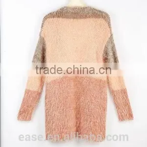 V Neck Men Cardigan Striped Fashion Mohair Sweater thumbnail-2