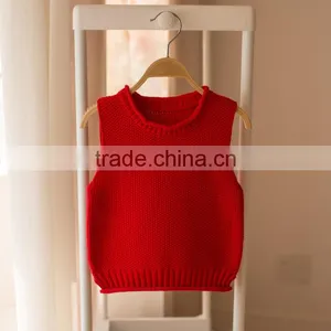 S32898W Good Quality Children Girls Spring Autumn Sweater Kids Vest Baby Girls Tank Top Children's Sweaters thumbnail-2