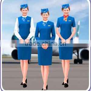 2014 Shoujia Hot Sale Airline Uniform for Stewardess thumbnail-4