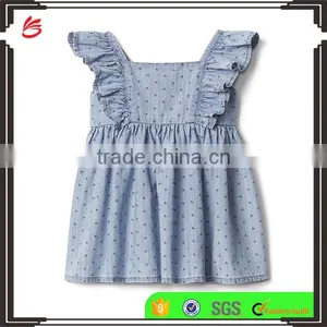 Bulk Wholesale 2017 Kids Clothing Cute Baby Girl Summer Clothes Elegant Floral Flutter Dress thumbnail-1